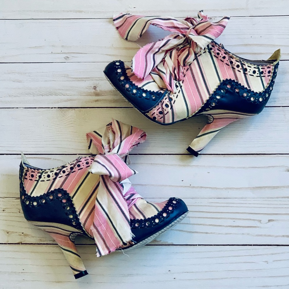 Irregular Choice Vintage Abigail’s Party bootie heels women’s (5)